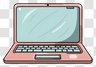 Laptop - Pink Laptop Illustration Transparent PNG