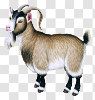 Zodiac Chinese - Realistic Brown Goat Illustration Transparent PNG