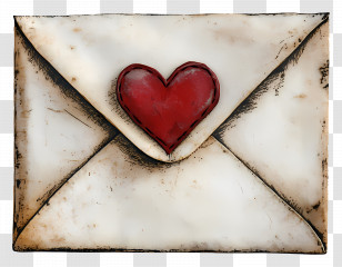 Love Letters For Her - Love Letter Envelope With Heart Transparent PNG