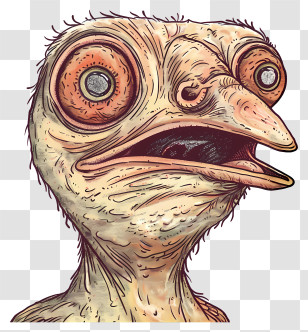 Doodle - Weird Cartoon Creature Illustration Transparent PNG