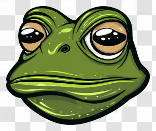 Pepe The Frog - Cartoon Green Frog Face Illustration Transparent PNG