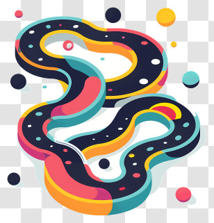 Track - Colorful Abstract Track Design Transparent PNG