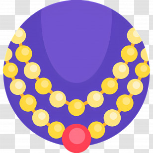 Pearl Necklace - Elegant Gold Bead Necklace Transparent PNG