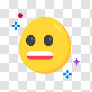 Grimacing Face Emoji - Yellow Emoji With Surprised Expression Transparent PNG
