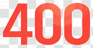 Number 400 - Red Number 400 Transparent PNG