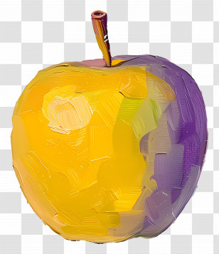 Oil Painting - Abstract Colorful Apple Transparent PNG
