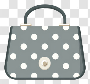 Cute Grey Purse - Polka Dot Bag Cartoon Illustration Transparent PNG