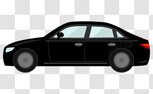 Icon - Black Sedan Car Illustration Transparent PNG