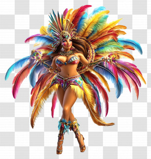 Rio Carnival - Colorful Carnival Dancer Transparent PNG