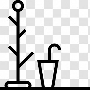 Hanger Vector - Furniture - Black And White Transparent PNG