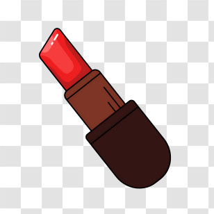 Icon - Red Lipstick In Sleek Packaging Transparent PNG