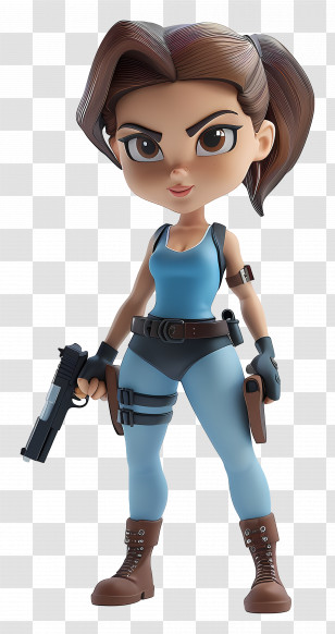 Jill Valentine Figure - Female Adventure Character Cartoon Design Transparent PNG