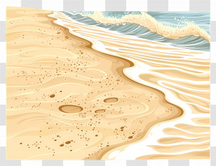 Beach Sand - Sandy Beach With Waves Transparent PNG