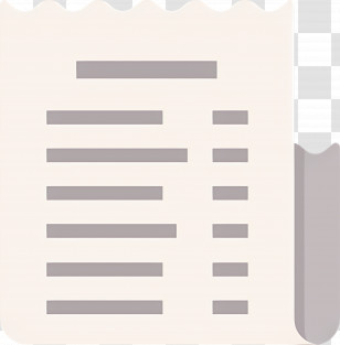Receipt - Minimalist Paper List Design Transparent PNG