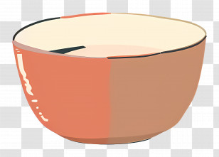 Soup Bowl - Minimalist Ceramic Bowl Illustration Transparent PNG