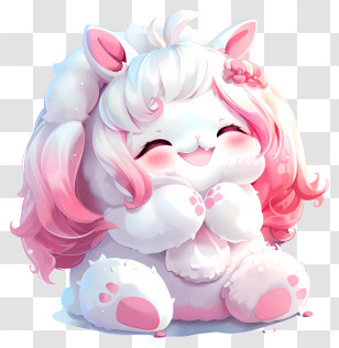 Kawaii - Cute Fluffy Animal Character Transparent PNG