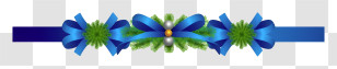 Blue Butterfly - Blue And Green Decorative Ribbon Transparent PNG