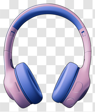 Pink And Blue Headphones - Pink And Blue Headphones For Music Enthusiasts Transparent PNG