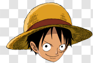 Straw Hat Pirates - Straw Hat Anime Character Transparent PNG