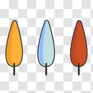 Icon - Stylized Colorful Leaves In Bright Hues Transparent PNG