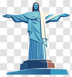 Christ The Redeemer - Illustration Of Christ The Redeemer Statue Transparent PNG