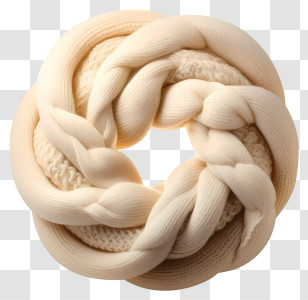Wool Scarf Knit - Cream Braided Knit Cushion Transparent PNG