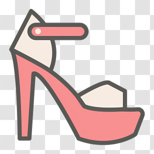 Women Shoes - Stylish Pink High Heel Illustration Transparent PNG