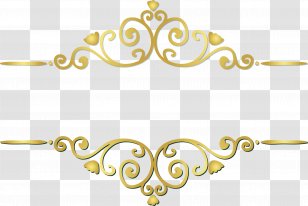 Download Clip Art - Body Jewelry - Golden Plant Frame Transparent PNG