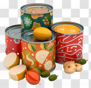 Canned Food - Colorful Canned Food Transparent PNG