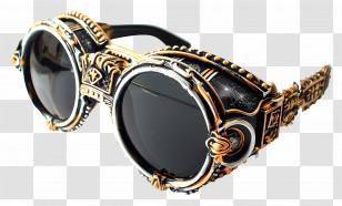Sunglass Design - Vintage Steampunk Goggles Transparent PNG