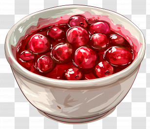 Cranberry Sauce - Bowl Of Fresh Red Cranberries Transparent PNG
