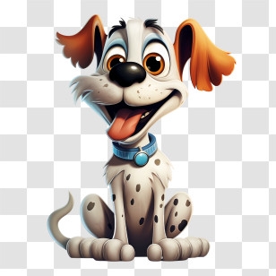 Cartoon Dog - Adorable Cartoon Dalmatian Dog Illustration Transparent PNG