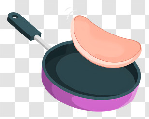 Sausage - Frying Pan With Food Cartoon Transparent PNG