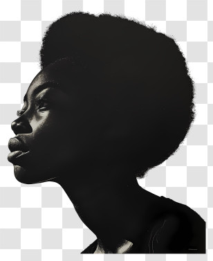 Black History Month - Black And White Artistic Silhouette Transparent PNG