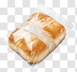 Plastic Bread Packaging - Fresh Bread Loaf In Plastic Bag Transparent PNG