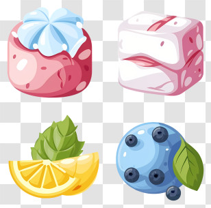 Sweets - Sweets And Fruits Illustration Transparent PNG