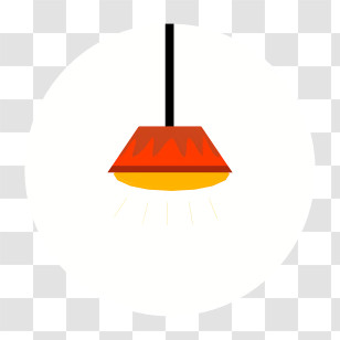 Light Bulb - Red And Yellow Hanging Lamp Transparent PNG