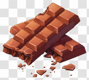Broken Chocolate Bar - Chocolate Bars With Crumbs Transparent PNG