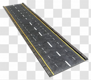 Asphalt Road - Straight Road With Yellow Lines Transparent PNG