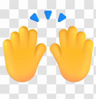 Raising Hands Emoji - Clapping Hands Emoji Illustration Transparent PNG
