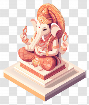 Ganesh - Ganesha Idol Illustration Transparent PNG