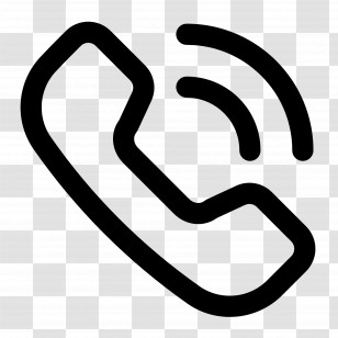 Telephone Call - Black Phone Call Symbol Icon Transparent PNG