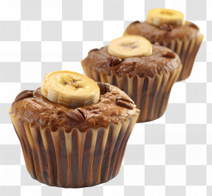 Banana Nut Muffins - Banana Muffins Transparent PNG