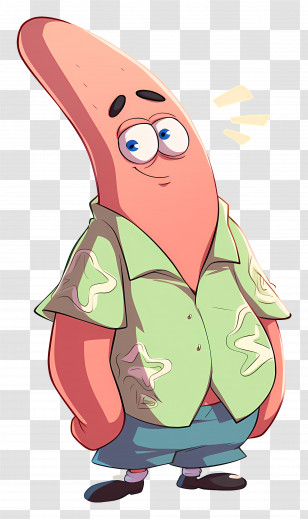 Patrick Star - Pink Starfish Cartoon Character Transparent PNG