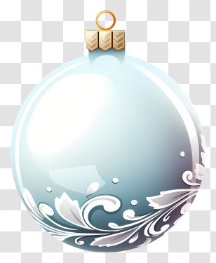 Round Glass Ornament - Elegant Christmas Ornament Illustration Transparent PNG