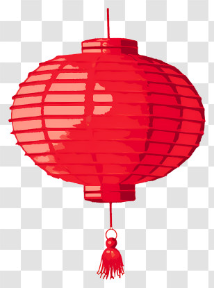 Red Lantern - Traditional Red Paper Lantern For Chinese New Year Celebration Transparent PNG