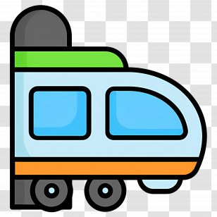 Bullet Train - Cartoon Train Icon In Modern Design Transparent PNG
