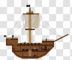 Ship Of The Line Pixel Piracy Cog Art Transparent PNG