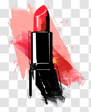 Lipstick - Bold Red Lipstick Illustration Transparent PNG