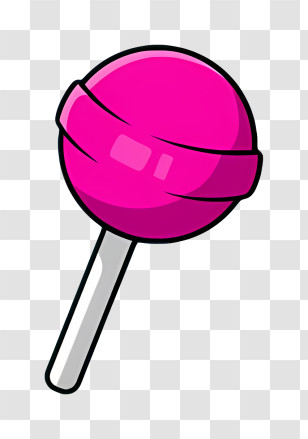 Cartoon - Pink Lollipop Candy Transparent PNG